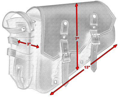 DS Left Side Synthetic Leather Swing Arm Bag w/Bottle Holder Swingarm Bags Renegade Classics