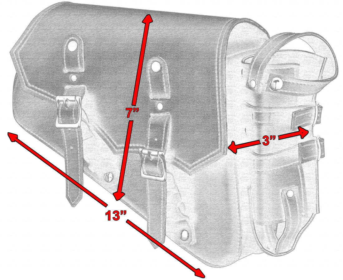 DS Right Side Synthetic Leather Swing Arm Bag w/Bottle Holder Swingarm Bags Renegade Classics