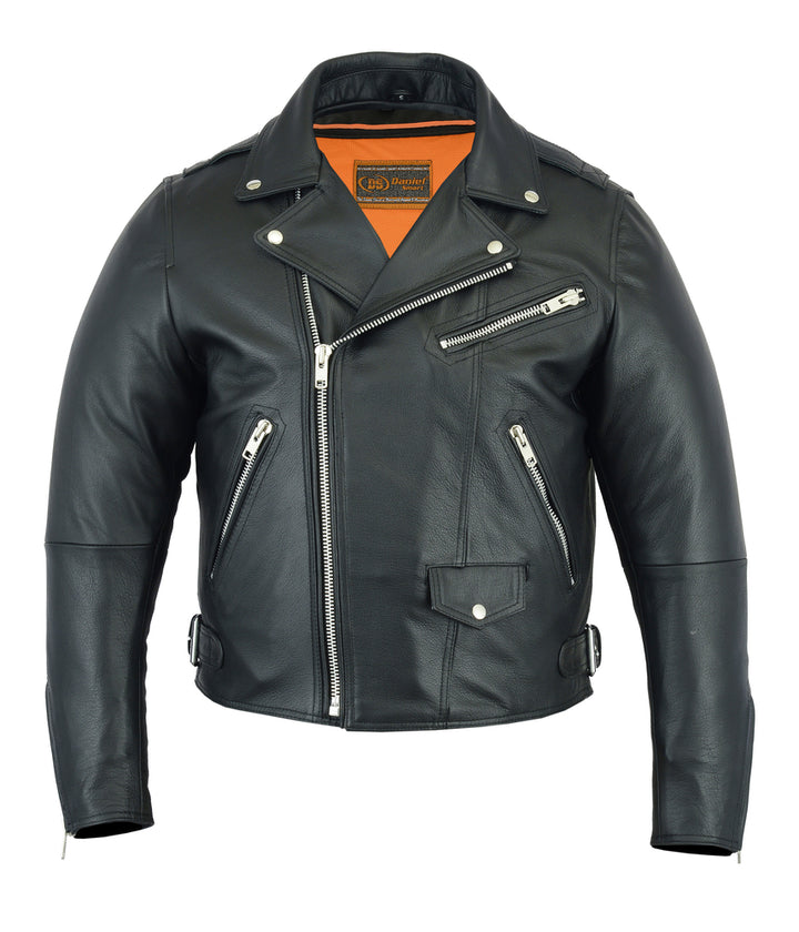 DS Men's Modern Full Cut Beltless Biker Jacket