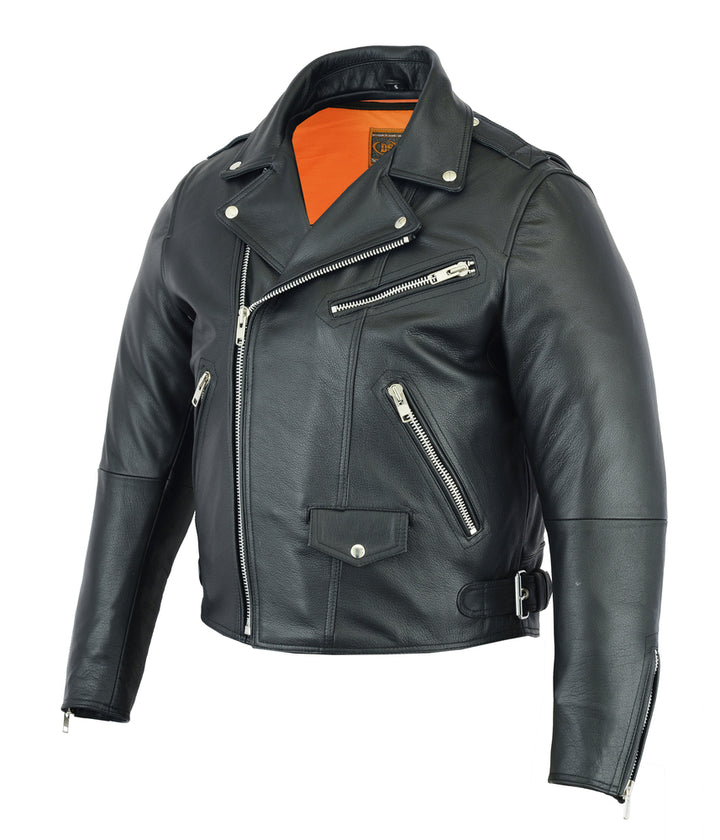 DS Men's Modern Full Cut Beltless Biker Jacket