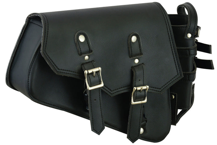 DS Right Side Synthetic Leather Swing Arm Bag w/Bottle Holder Swingarm Bags Renegade Classics