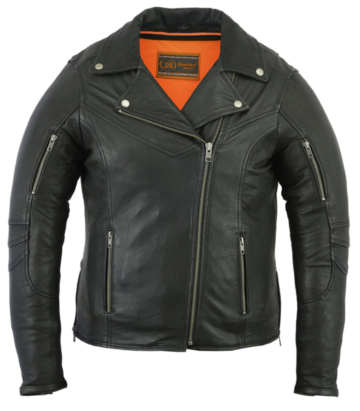 Roamer Ride Men's Goatskin Leather Motorcycle Jacket – Black