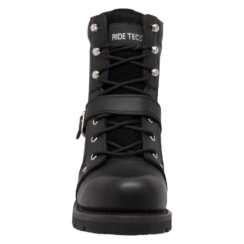 Commandsole 6" Black Biker Leather Boot Men's Footwear Adtec Footwear