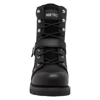 Commandsole 6" Black Biker Leather Boot Men's Footwear Adtec Footwear