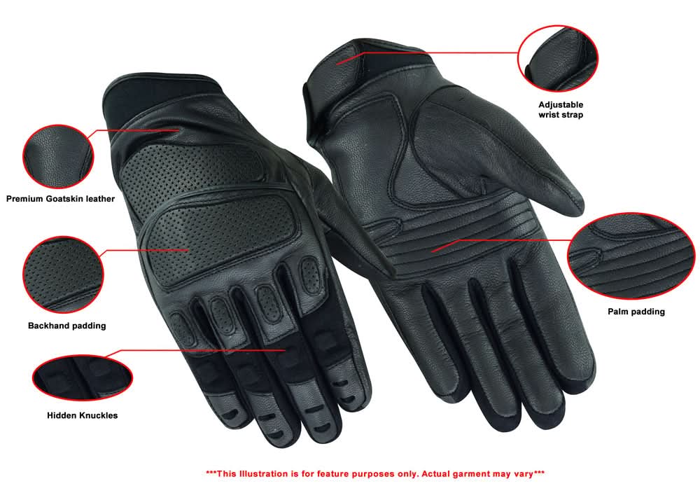 MotoFist Men's Men's leather motorcycle gloves Men's Lightweight Gloves Renegade Classics