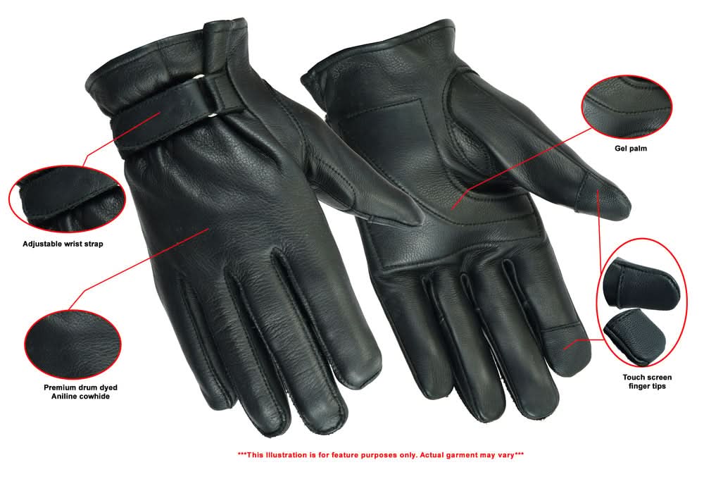 SmoothCruise Men's leather gloves Men's Lightweight Gloves Renegade Classics