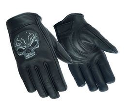 Rockstone Men's leather gloves - Black, White, & Yellow Men's Lightweight Gloves Renegade Classics