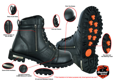 Hardtrack Men's 6" Leather Boots – Black Men's Footwear Renegade Classics