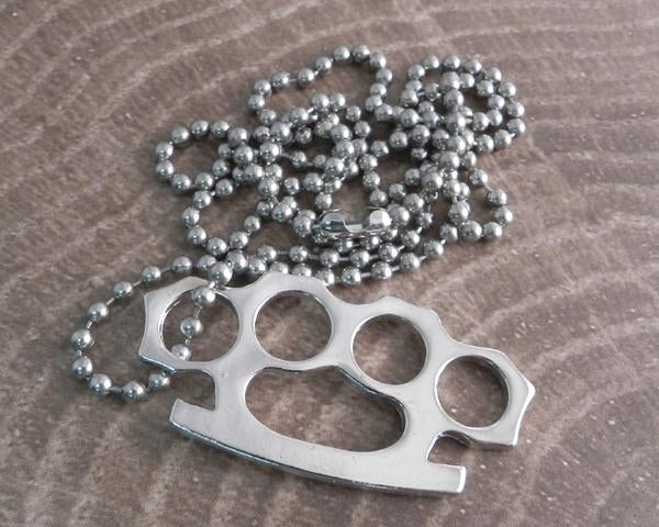 AB340 Brass Knuckle Necklace Necklaces/ Chokers Renegade Classics