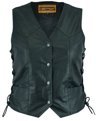 Ruvena Women's leather motorcycle vest Women's Leather Vests Renegade Classics