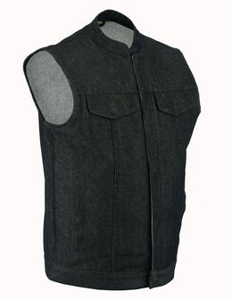 Horizon black Motorcycle Denim Vest Renegade Classics