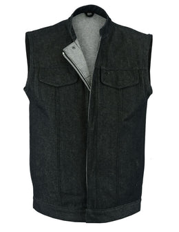Horizon black Motorcycle Denim Vest Renegade Classics