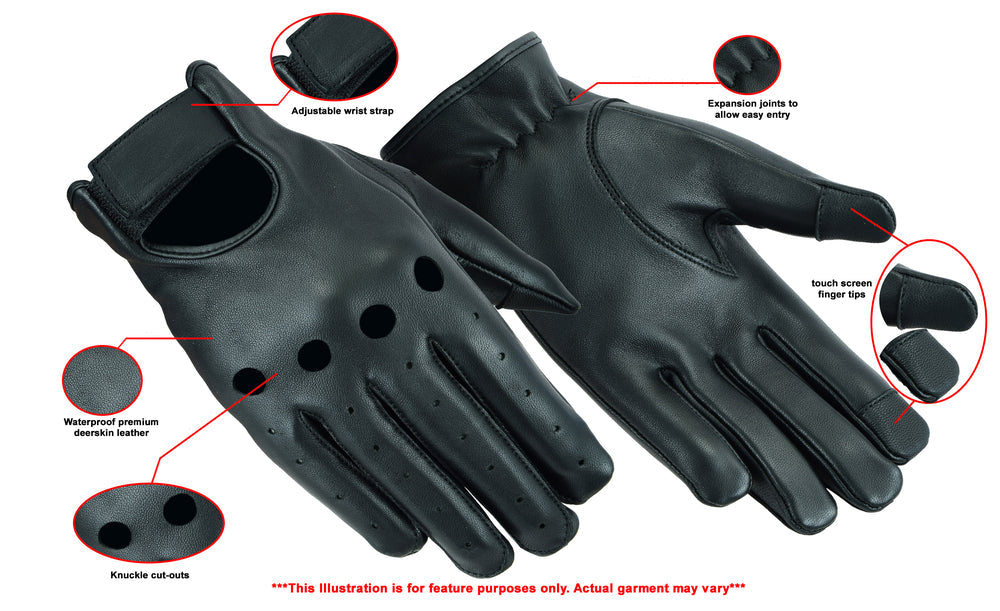PureFlex Mens Leather Driving Gloves Men's Lightweight Gloves Renegade Classics