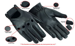 PureFlex Mens Leather Driving Gloves Men's Lightweight Gloves Renegade Classics