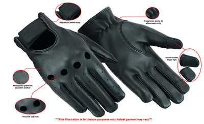 PureFlex Mens Leather Driving Gloves Men's Lightweight Gloves Renegade Classics