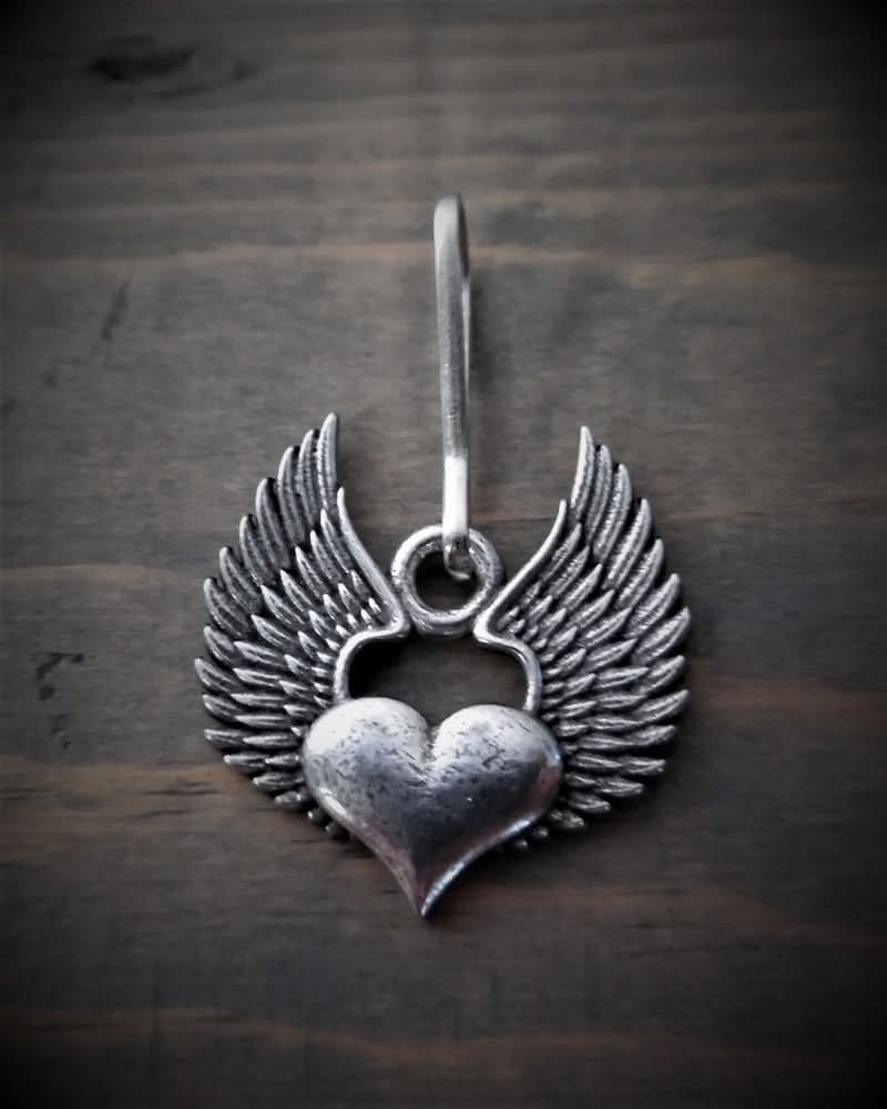 BZP-31 Heart Wing Zipper Pull Zipper Pulls Bravo Bells