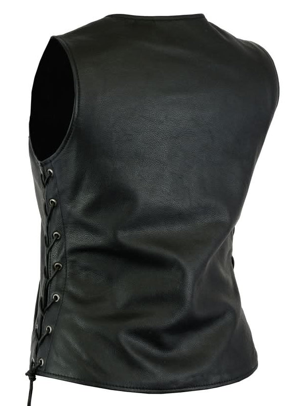 Elevas Women's leather motorcycle vest Women's Leather Vests Renegade Classics