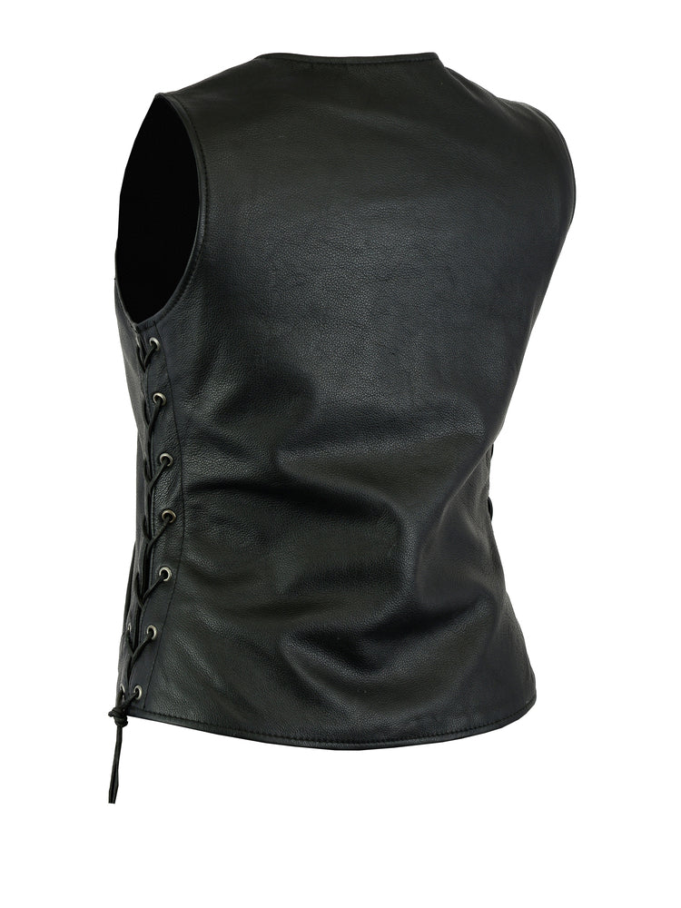 Elevas Women's leather motorcycle vest Women's Leather Vests Renegade Classics