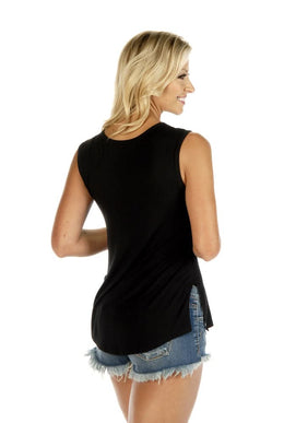 Women's Rock Star Lace-Up Tank Top Women's Shirts Liberty Wear