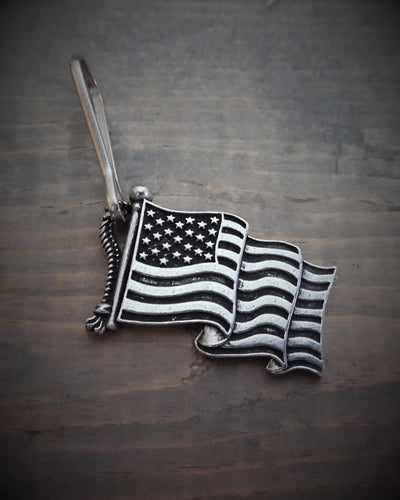 BZP-27 US Flag Zipper Pull Zipper Pulls Bravo Bells