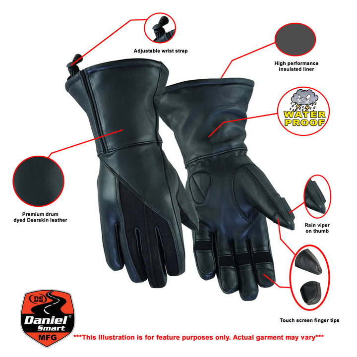 DS Women's Feature-Packed Deer Skin Insulated Cruiser Glove