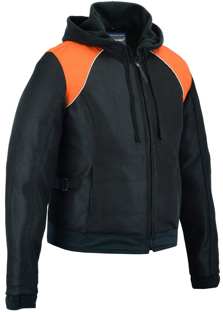 Born Flare Mesh  Motorcycle Jacket - Black/Orange