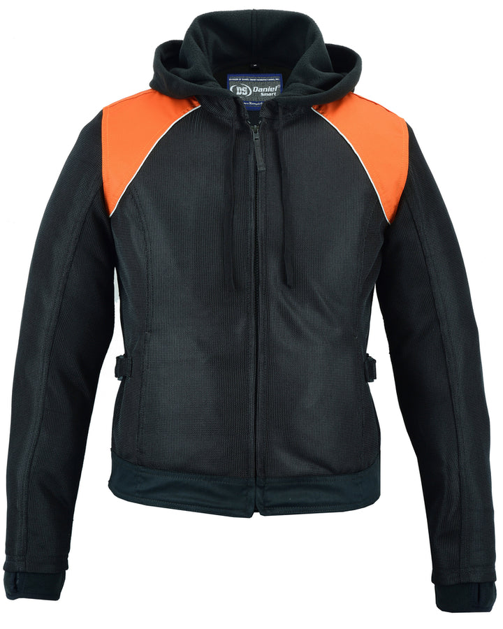 Born Flare Mesh  Motorcycle Jacket - Black/Orange