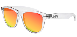 EZMT04 Minty Clear Frame, Smoked Crimson Mirrored lens Sunglasses ZAN Headgear