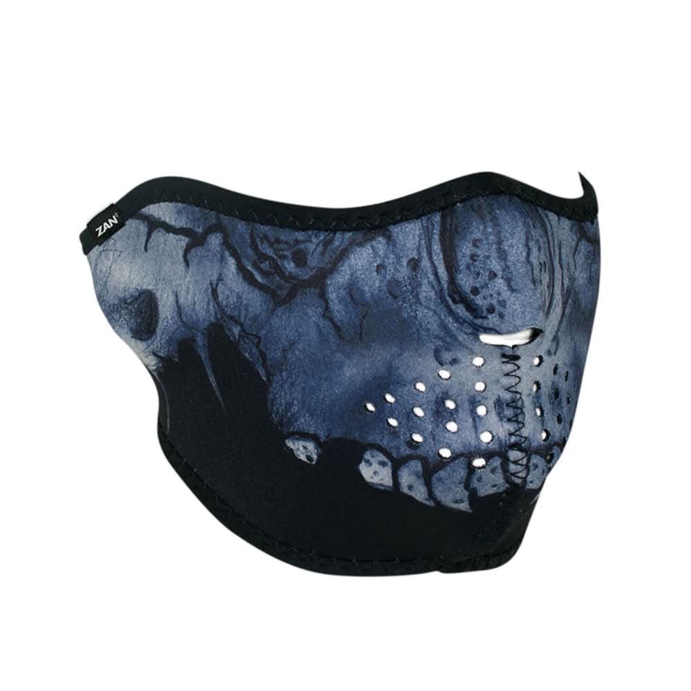 WNFM417H Neoprene Half Face Mask, Midnight Skull Half Face Masks ZAN Headgear