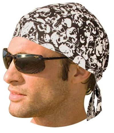 HW2685 Headwrap White Skulls Headwraps Renegade Classics