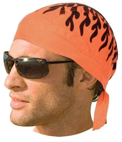 HW2686 Headwrap Orange Flames Headwraps Renegade Classics