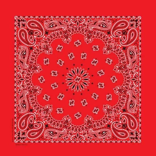 NT4401 Bandana Paisley Red Bandanas Carolina Mfg.