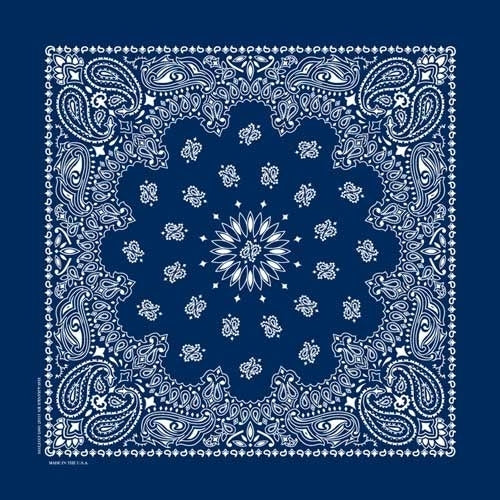 NT4402 Bandana Paisley Navy Bandanas Carolina Mfg.