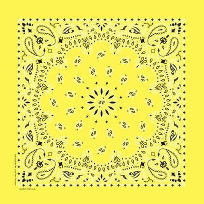 NT4403 Bandana Paisley Yellow Bandanas Carolina Mfg.