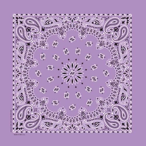 NT4405 Bandana Paisley Lavender Bandanas Carolina Mfg.