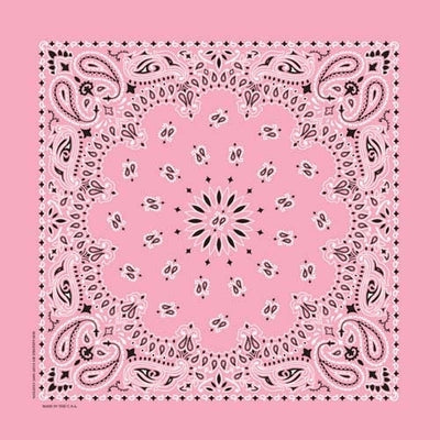 NT4408 Bandana Paisley Light Pink Bandanas Carolina Mfg.