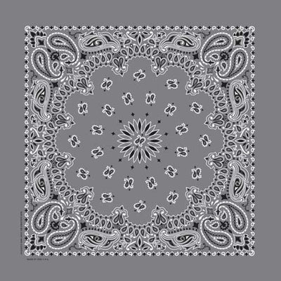 NT4411 Bandana Paisley Charcoal Bandanas Carolina Mfg.