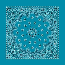 NT4412 Bandana Paisley Turquoise Bandanas Carolina Mfg.