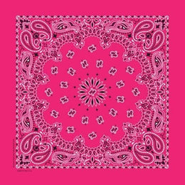 NT4413 Bandana Paisley Hot Pink Bandanas Carolina Mfg.
