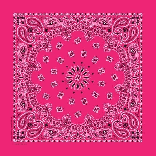 NT4413 Bandana Paisley Hot Pink Bandanas Carolina Mfg.