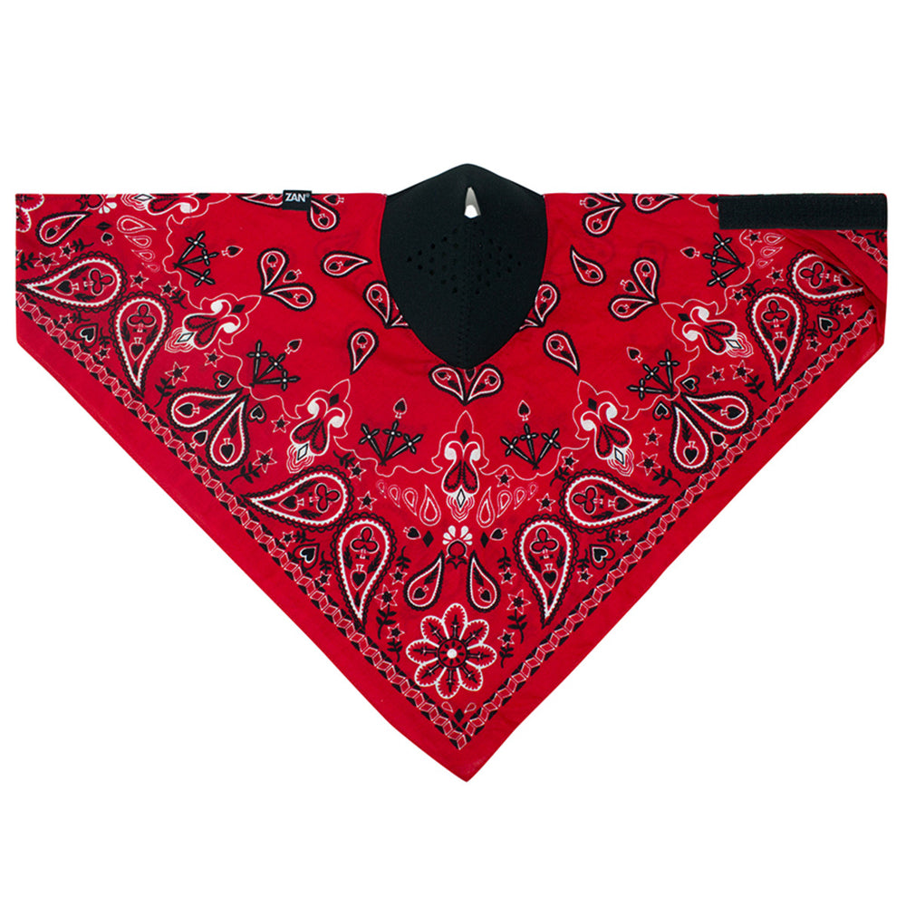 WNEO106 NEODANNA Mask- Cotton/Neoprene- Red Paisley Half Face Masks ZAN Headgear