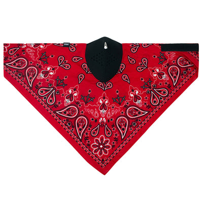 WNEO106 NEODANNA Mask- Cotton/Neoprene- Red Paisley Half Face Masks ZAN Headgear
