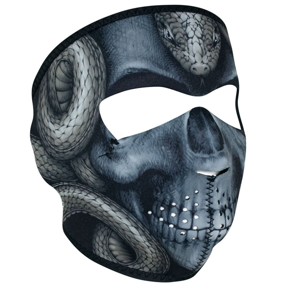 WNFM415 ZAN® Full Mask- Neoprene- Snake Skull Full Face Masks ZAN Headgear