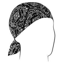 Z101 Flydanna®, Cotton, Black Paisley Headwraps ZAN Headgear