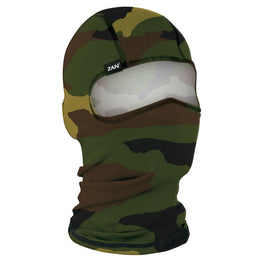 WBP118 Balaclava Polyester- Woodland Camo Head/Neck/Sleeve Gear ZAN Headgear