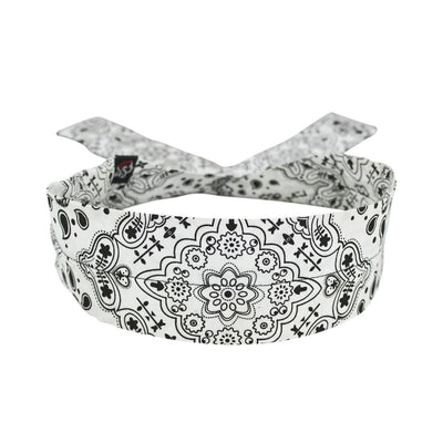 D102 Cooldanna® White Paisley Head/Neck/Sleeve Gear ZAN Headgear