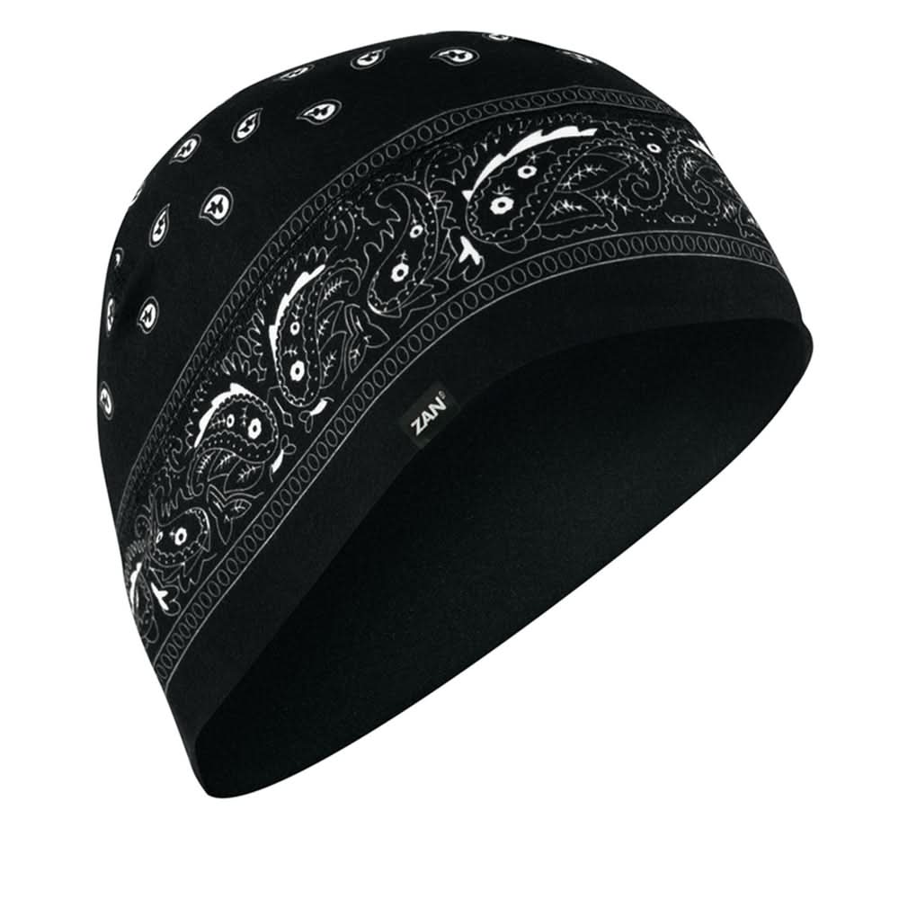WHLL101 Helmet Liner/Beanie SportFlex(tm) Series, Black Paisley ZANHEADGEAR ZAN Headgear