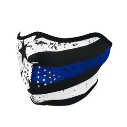 WNFM171H ZAN® Half Mask- Neoprene- Thin Blue Line Half Face Masks ZAN Headgear