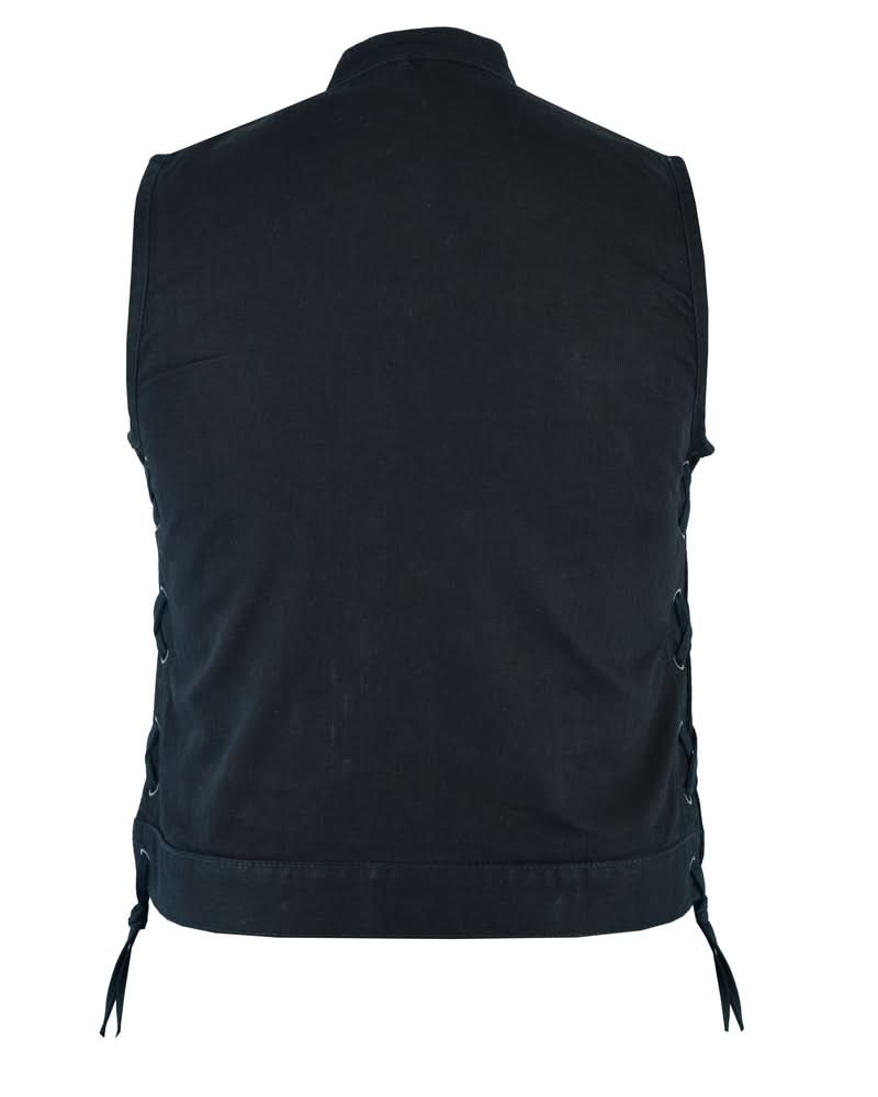 Dark Blossom Black womens denim vest Women's Denim Vests Renegade Classics