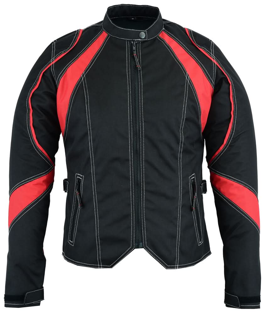 Cherry Rush Women's Textile Motorcycle Jacket - Red Women's Textile Jackets Renegade Classics